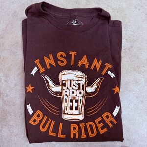 Instant Bull Rider Graphic Tee - Brown